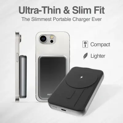 BATERÍA EXTERNA MAGNÉTICA MS10 DE 1000MAH DE ALUMINIO ARGPB1162